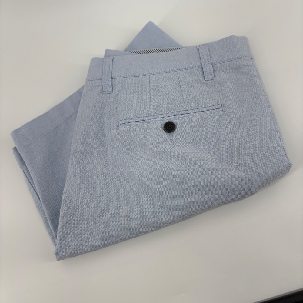UNTUCKit Mens 36 Light Blue Chino Shorts Stretch Cotton Flat Front Casual